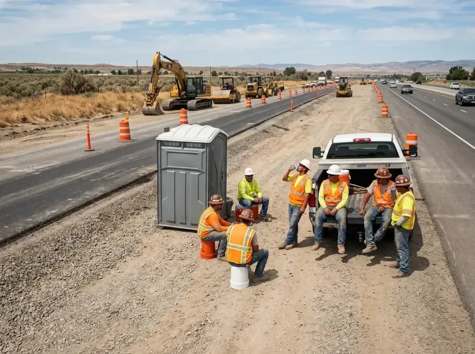 highway-road-construction-crew-007 — frequently asked questions, Porta Potty and Restroom Rentals in Conrad, MT